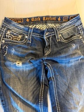 Rock Revival Women’s Bootcut Jeans in Dark Blue Wash
